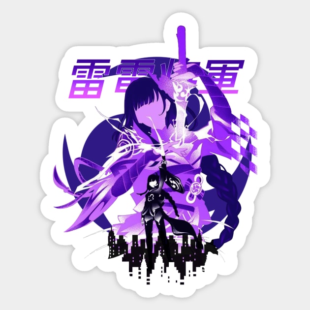 The Best Raiden Shogun Sticker by K Vision TM